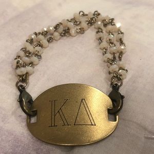 Kappa Delta beaded & metal bracelet